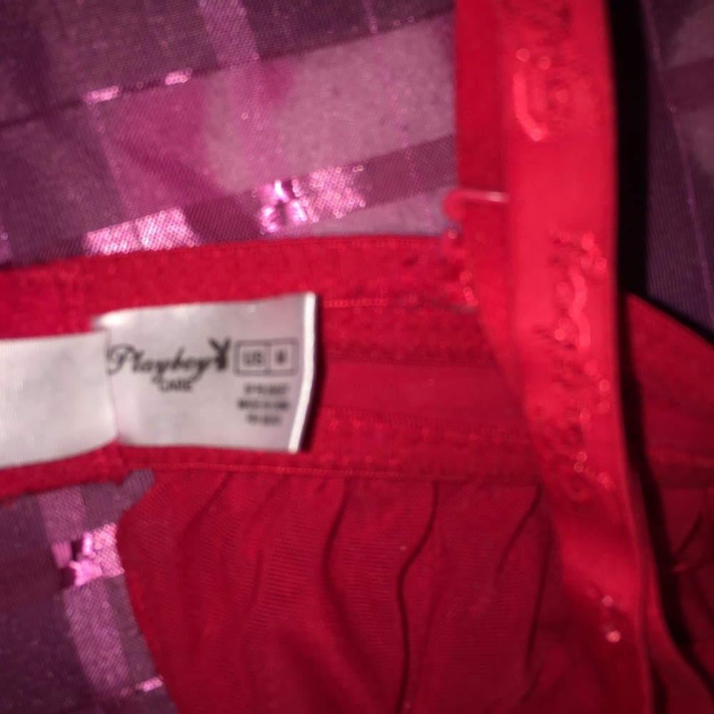 Y2K Playboy Lingerie top with rhinestones β¦ - Picture 8 of 9